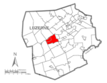 Map of Luzerne County, Pennsylvania Highlighting Newport Township
